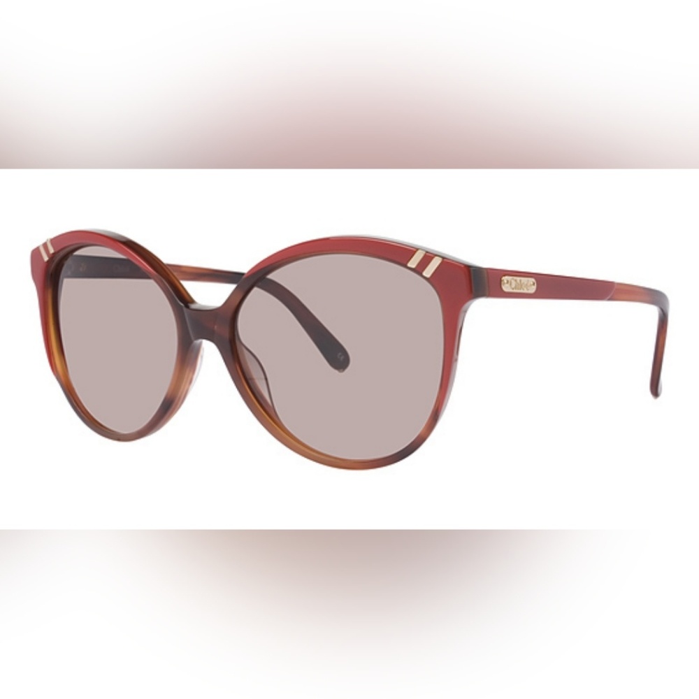 Chloe Red/Brown Gradient Cl 2200 Sunglasses - Picture 11 of 12